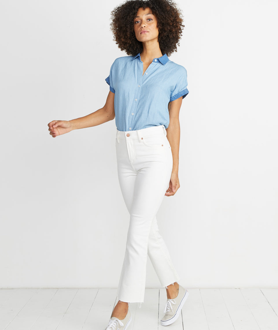 Mariah Button Down Light Chambray