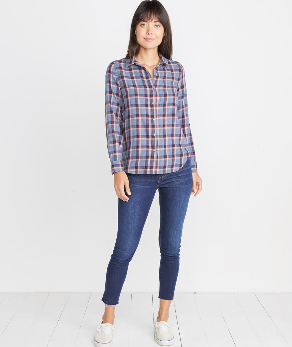 Meadow Button Down Blue Plaid