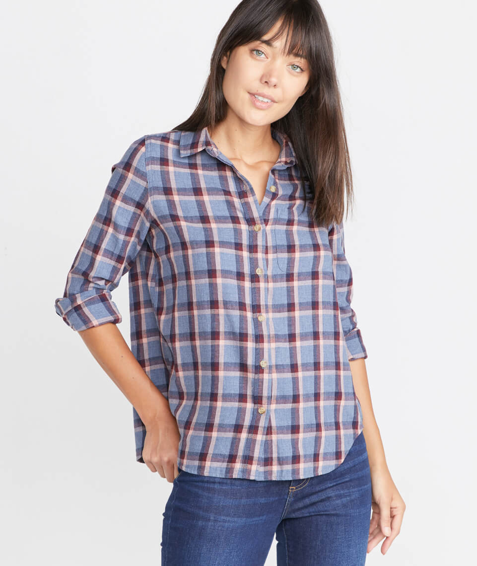 Meadow Button Down Blue Plaid