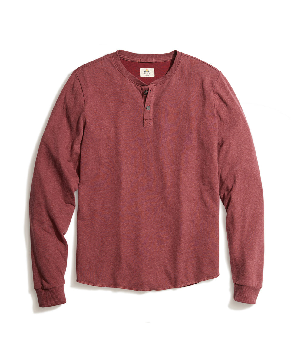 Double Knit Henley Tawny Port