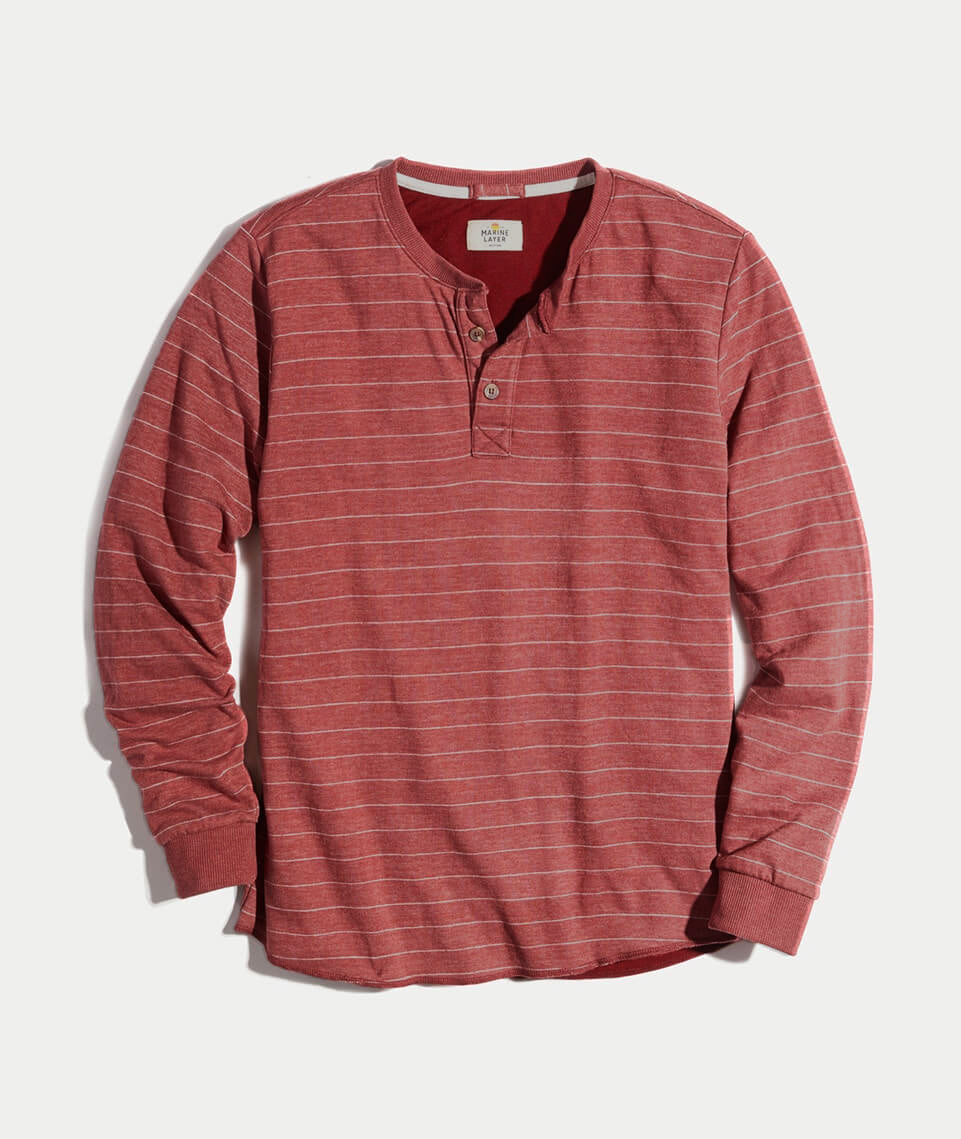 Double Knit Henley Raisin