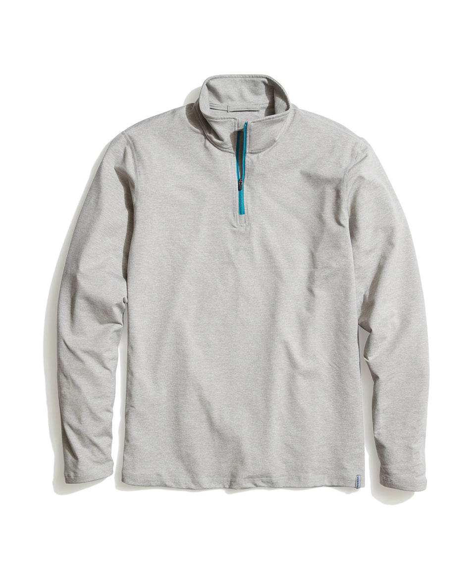 Huntley Quarter Zip Light Heather Grey