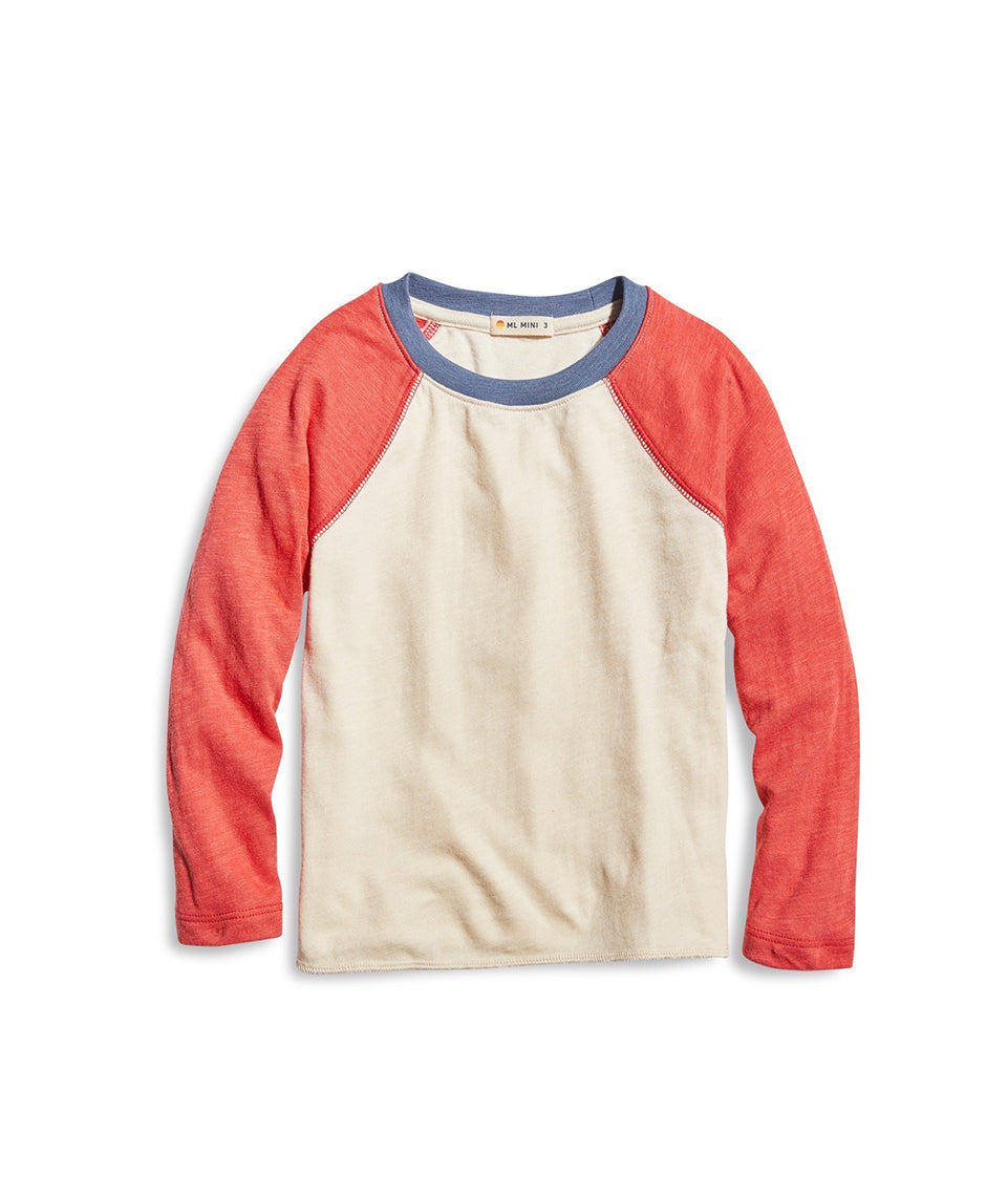 Mini Double Knit Baseball Raglan Baked Apple