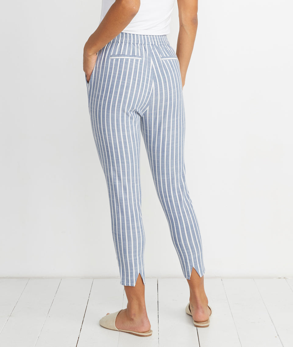 Monica Pant Blue Stripe