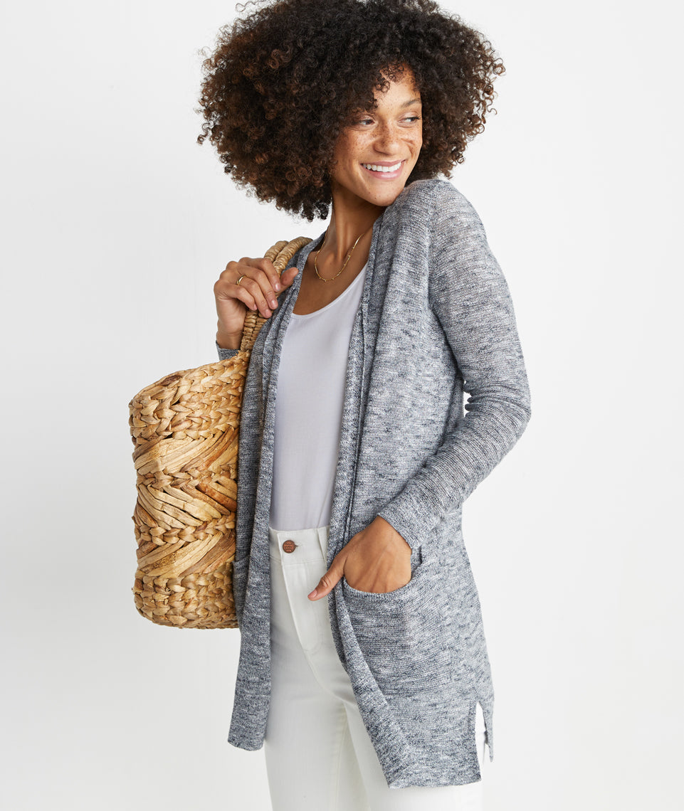 Nantucket Cardigan Oatmeal Heather