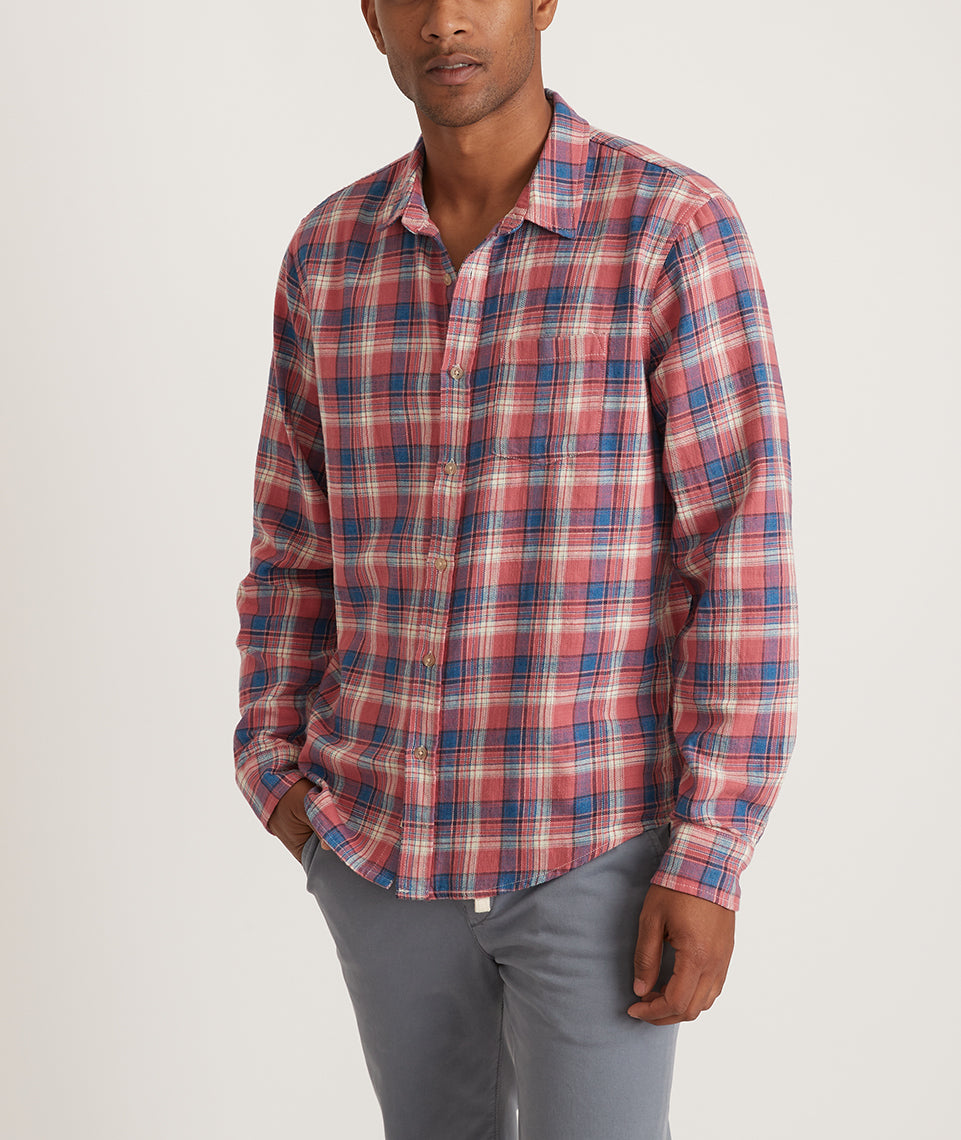 The Tartan Plaid Button Shirt - Red/Navy