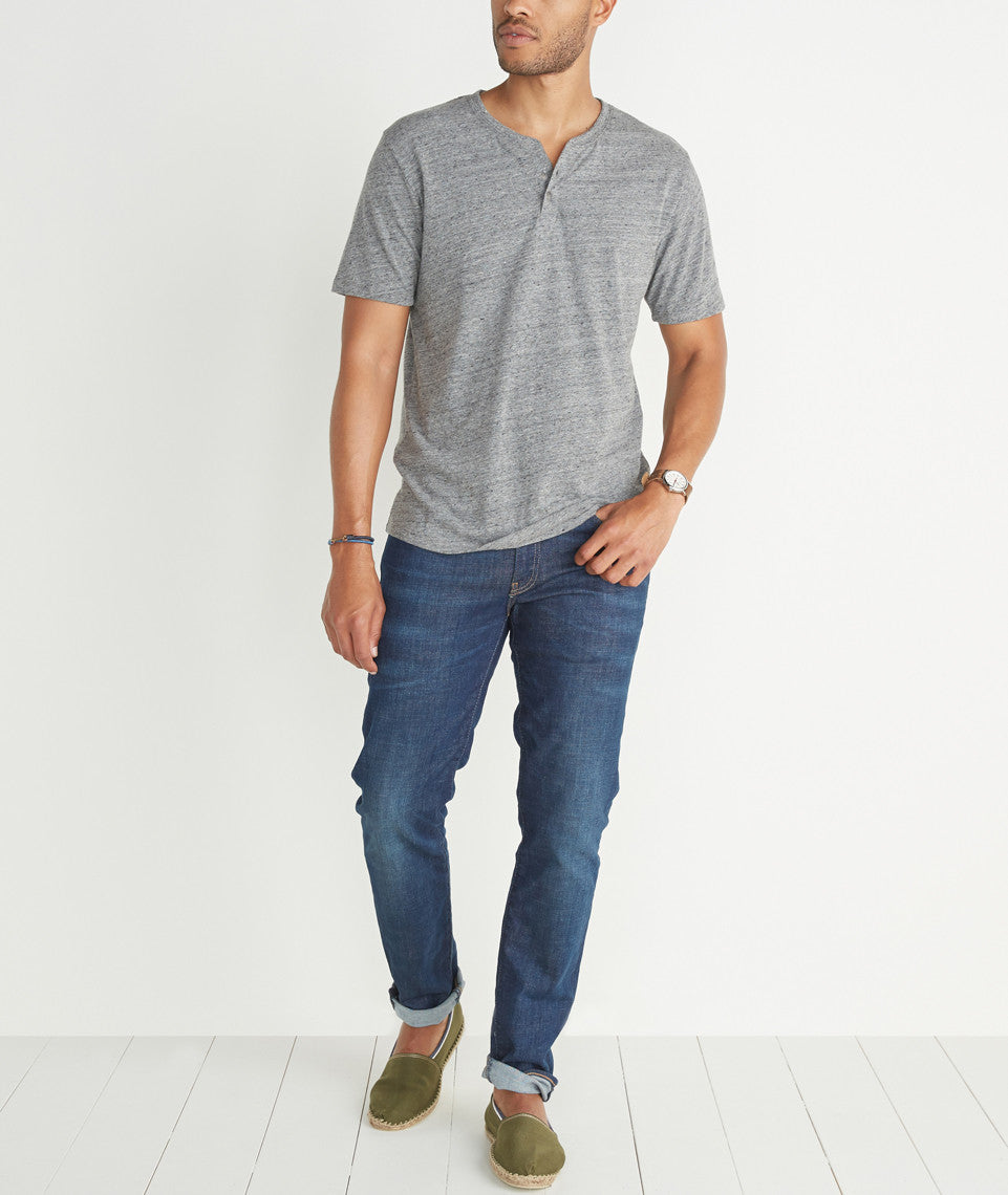 Shortsleeve Henley Flax Grey