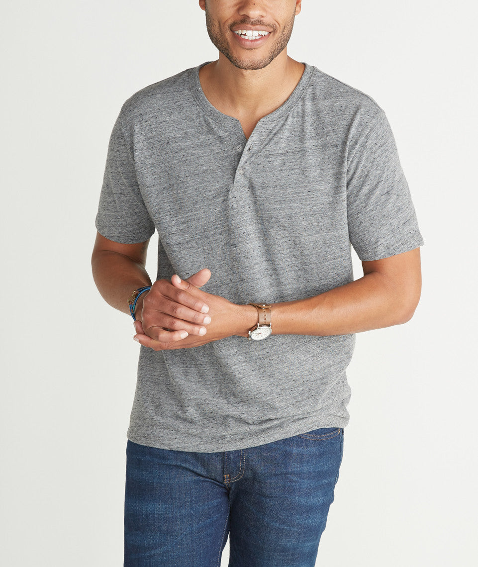 Shortsleeve Henley Flax Grey