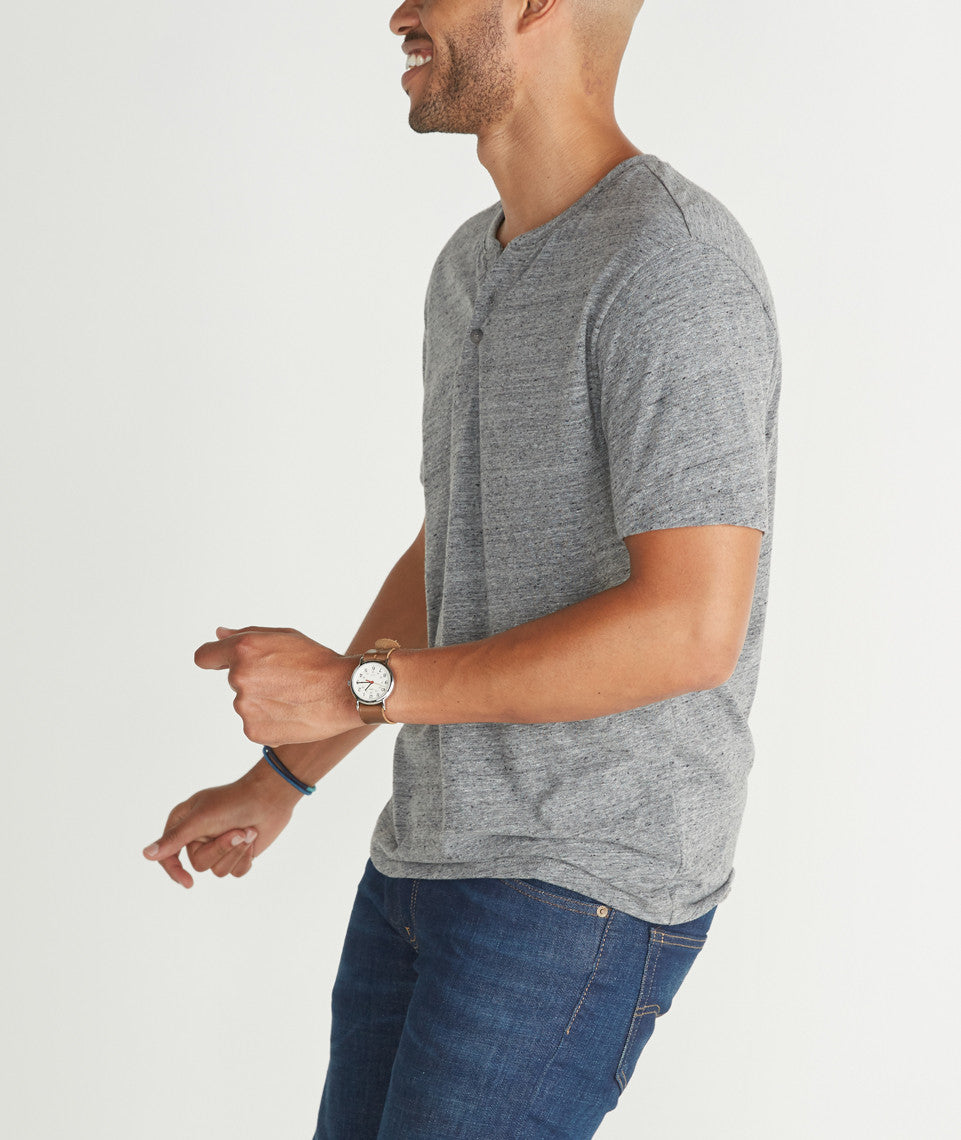 Shortsleeve Henley Flax Grey