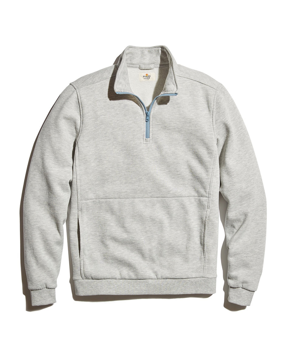 Quarter Zip Sweatshirt in Light Heather Grey – Marine Layer