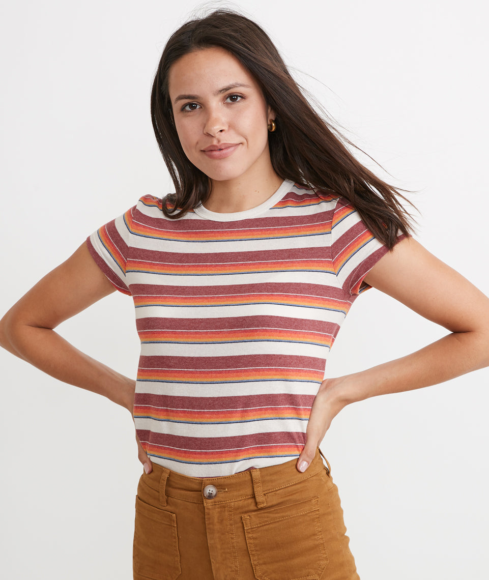 Re-Spun Rainbow Stripe Crew