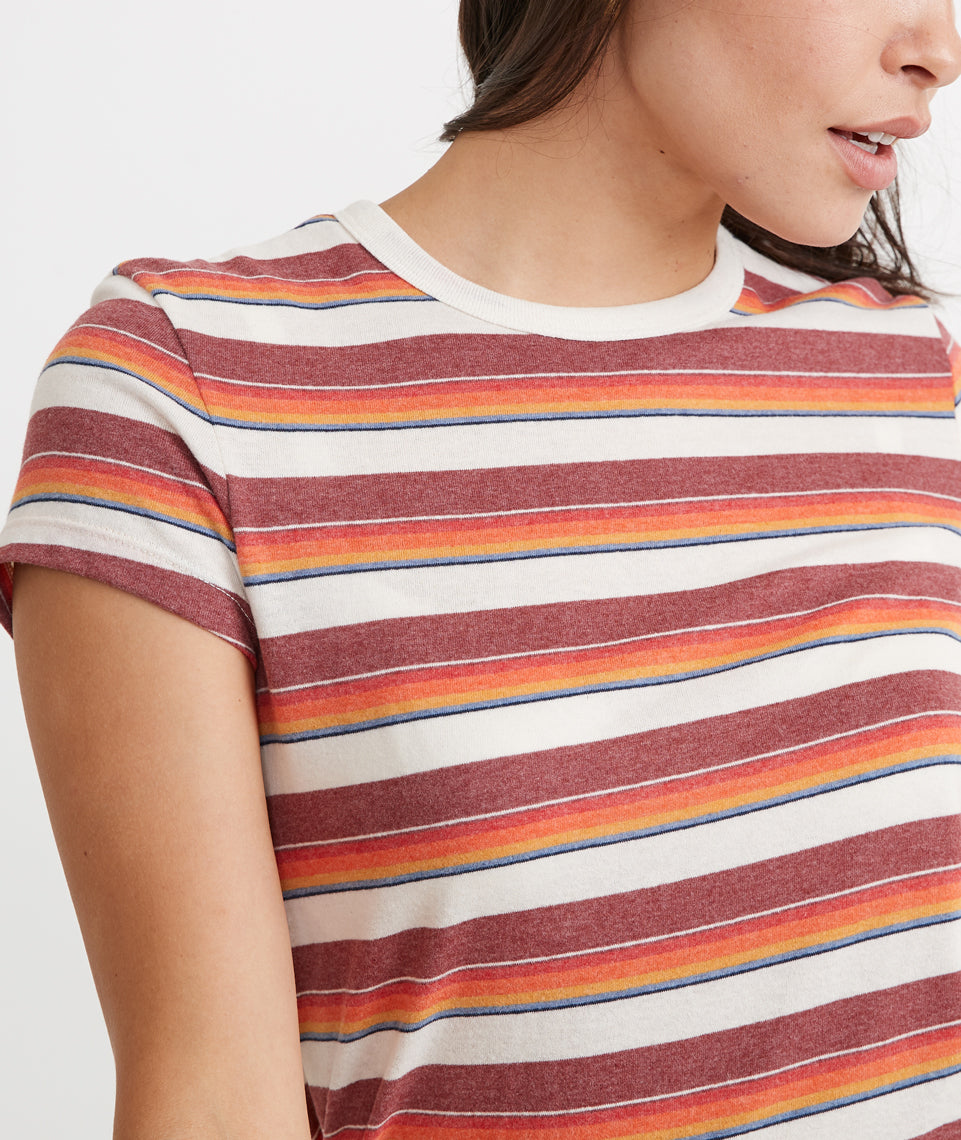 Re-Spun Rainbow Stripe Crew