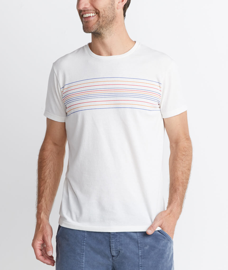 Re-Spun Stripe Graphic Tee