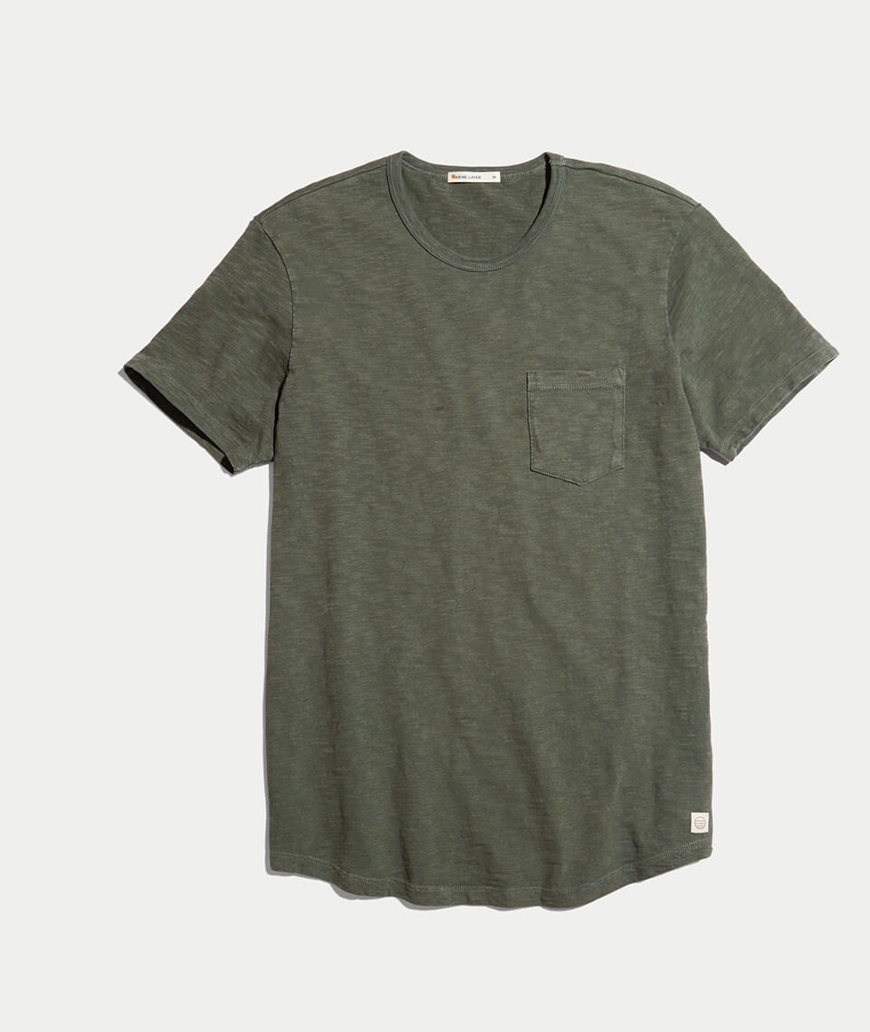 Saddle Pocket Tee Moss