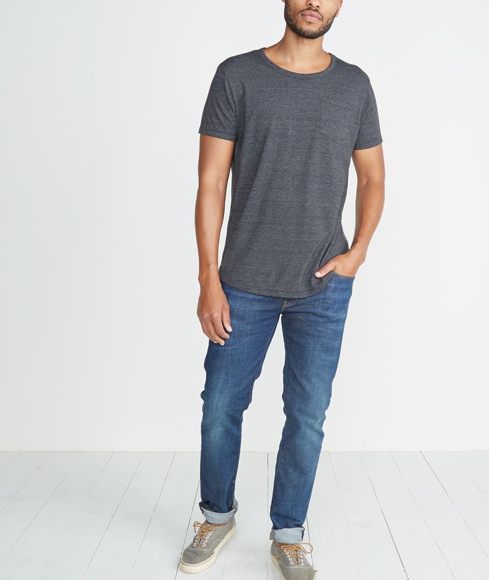 Saddle Pocket Tee Charcoal