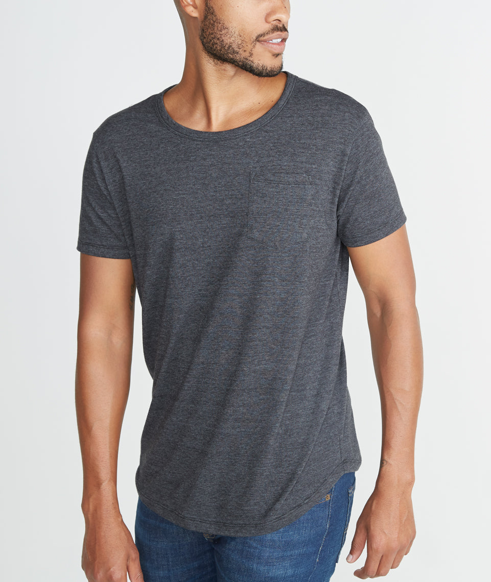 Saddle Pocket Tee Charcoal