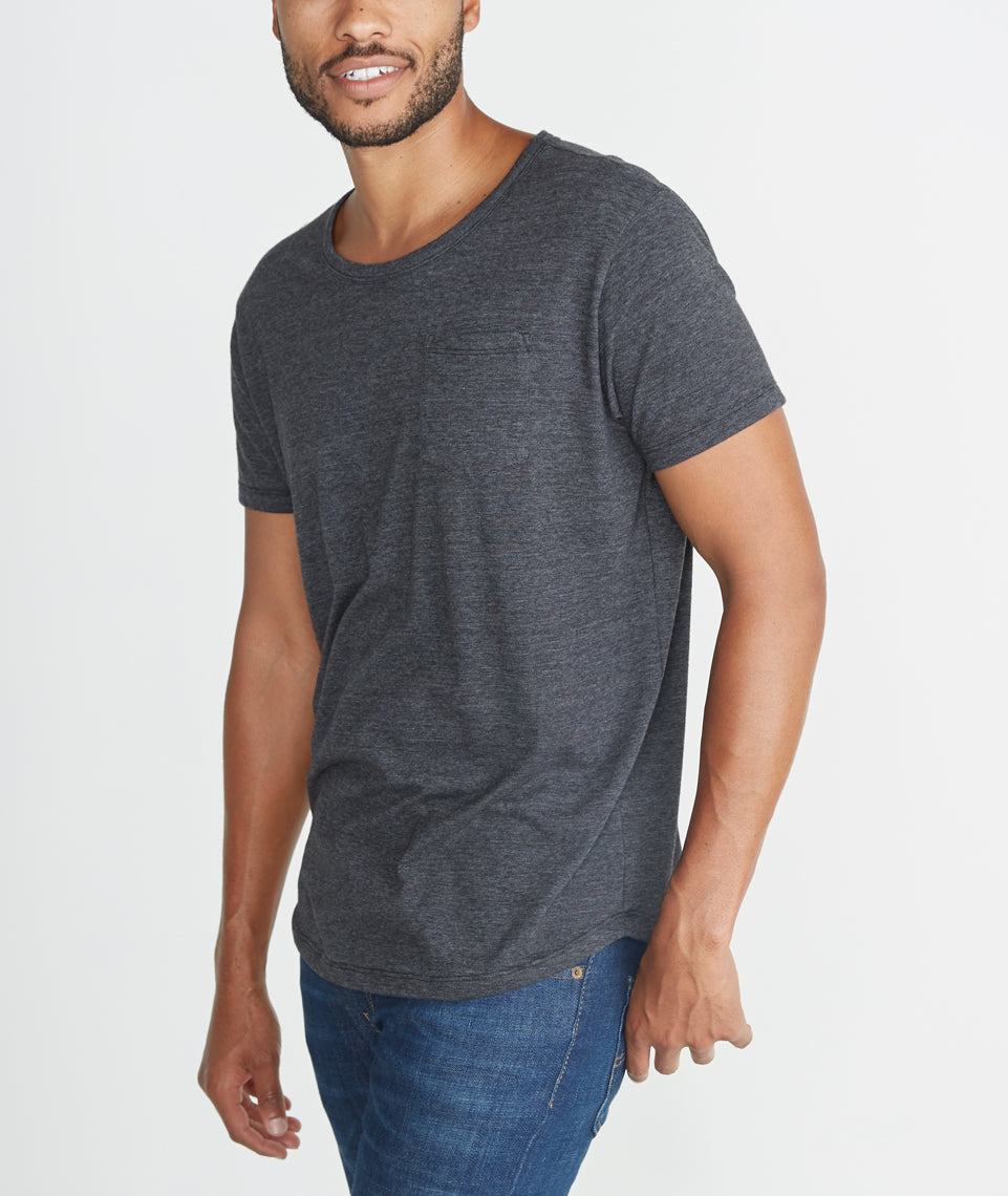 Saddle Pocket Tee Charcoal