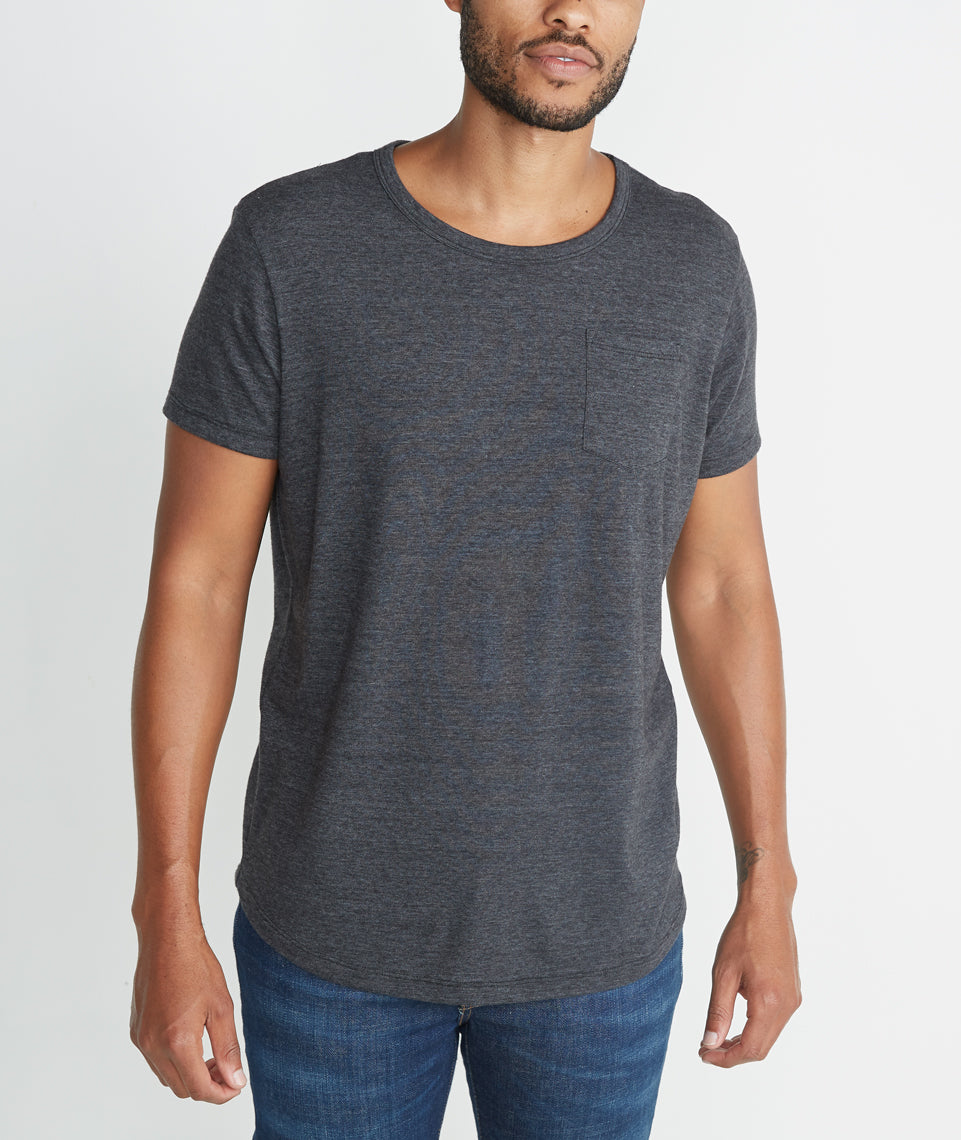 Saddle Pocket Tee Charcoal