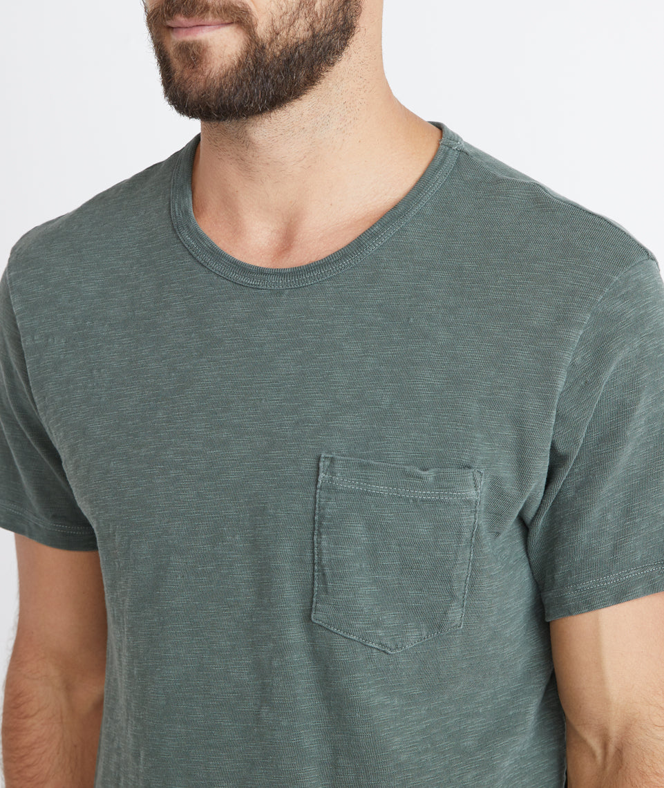 Saddle Pocket Tee Moss