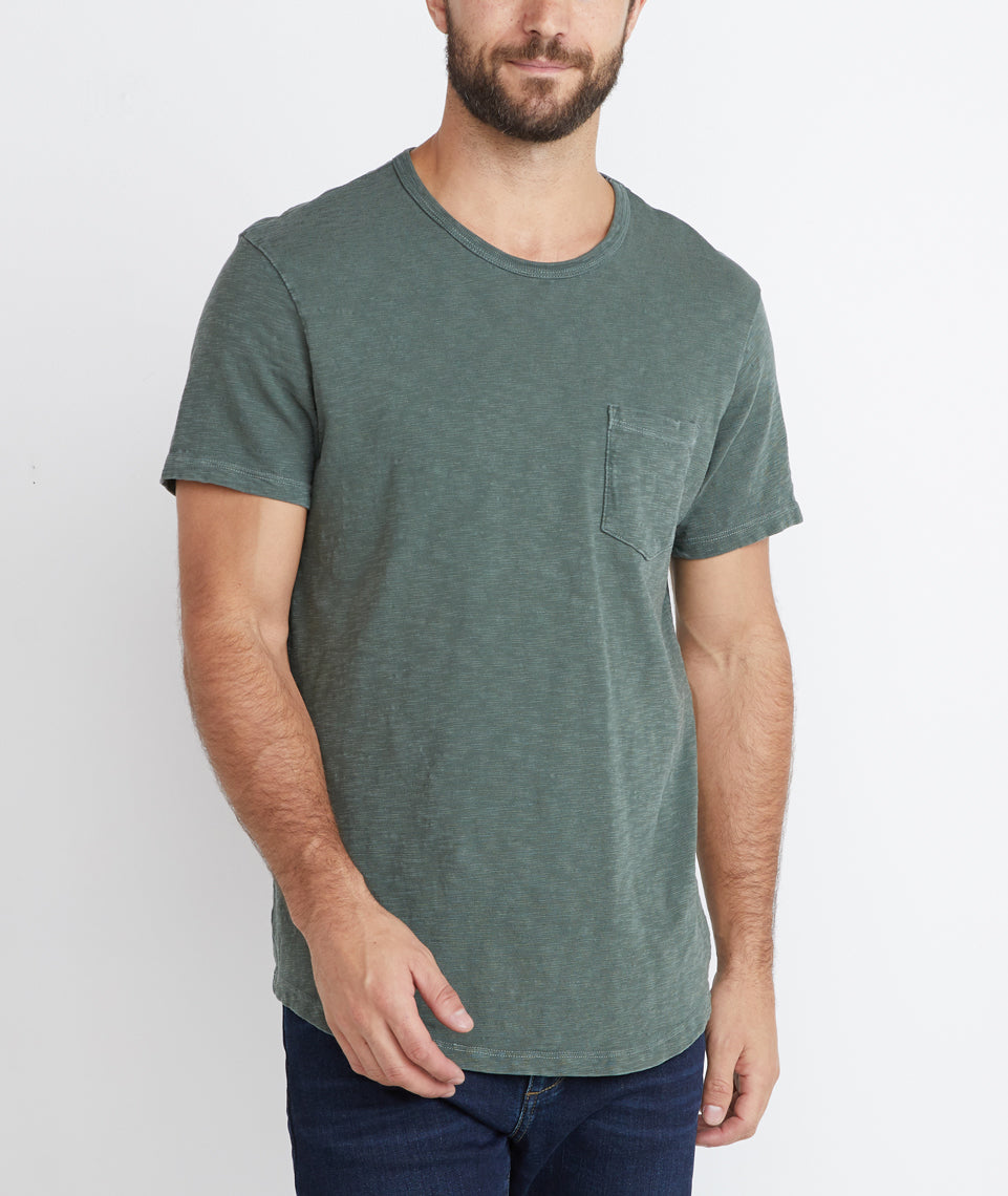 Saddle Pocket Tee Moss