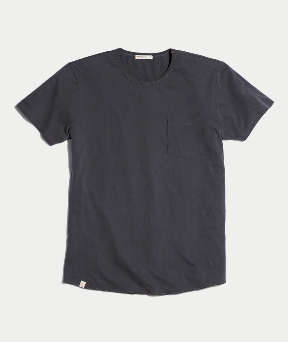 Saddle Pocket Tee Faded Black