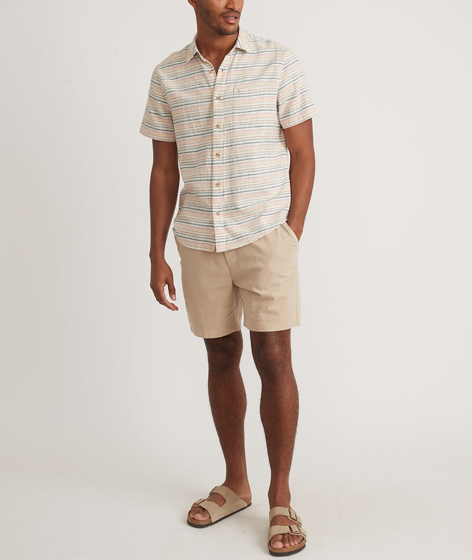 AMĒNAH Faro Cotton Shorts