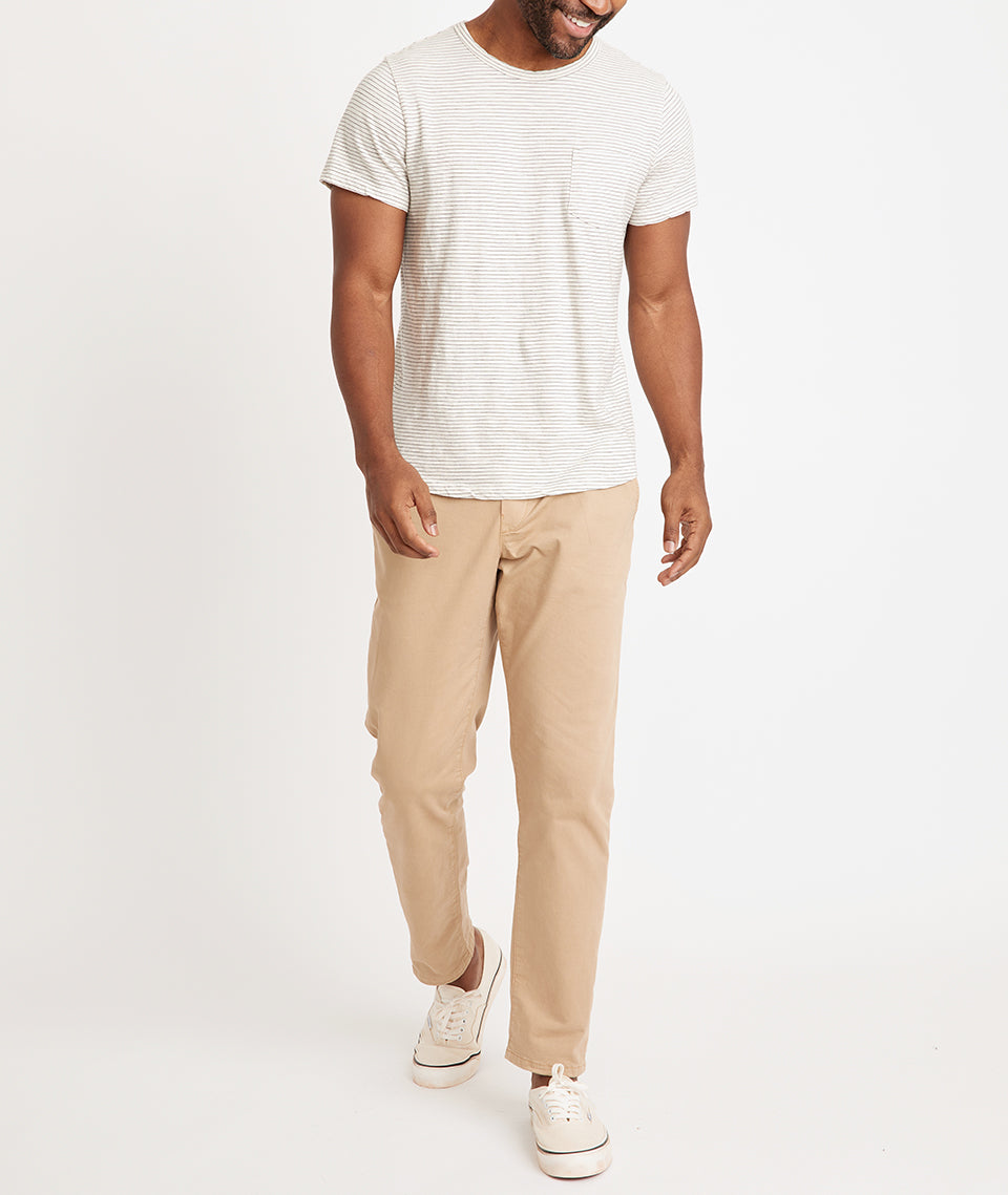 Athletic Fit Stretch Tech Chino  Mid Khaki  State and Liberty Clothing  Company