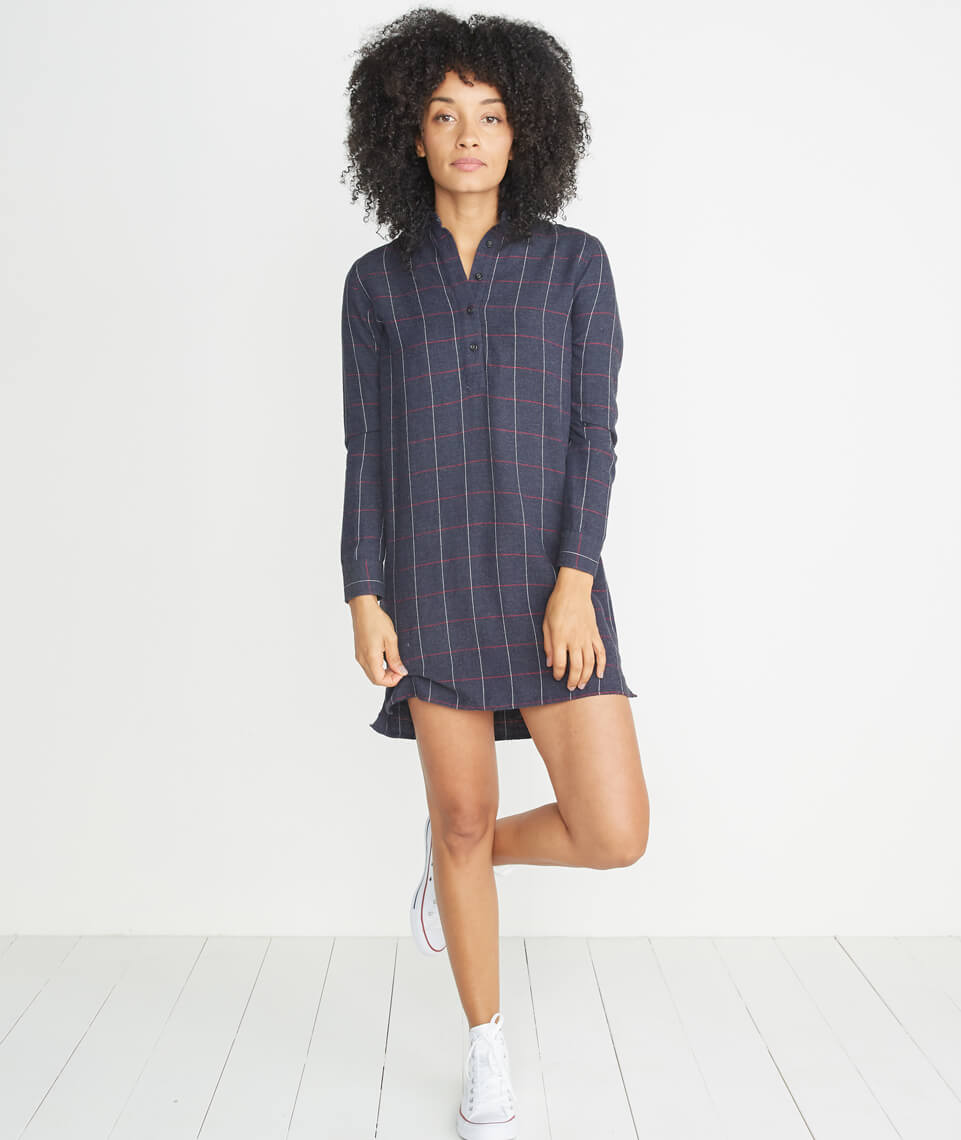 Savannah Flannel Shirt Dress