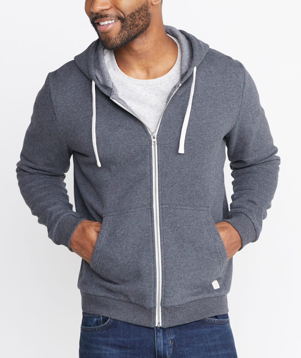 Signature Zip Lined Hoodie Dark Charcoal