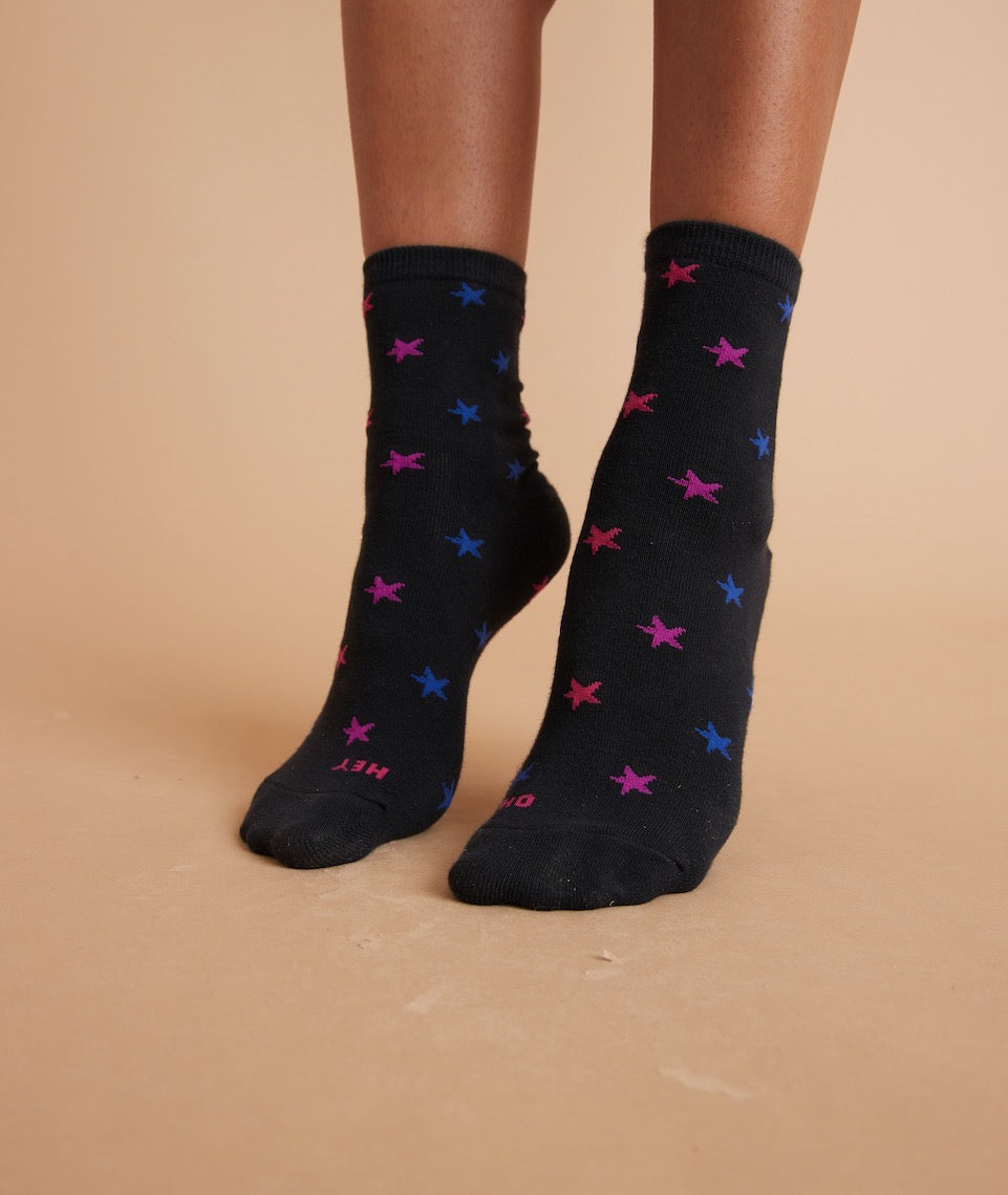 Hi-Ankle Sock in Multi Star Print