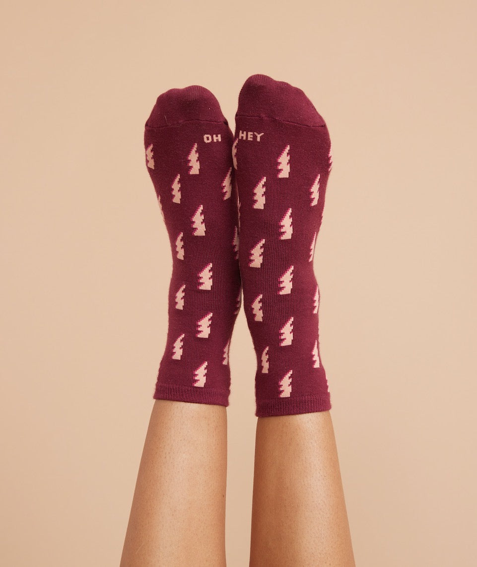 Hi-Ankle Sock in Bolt Print