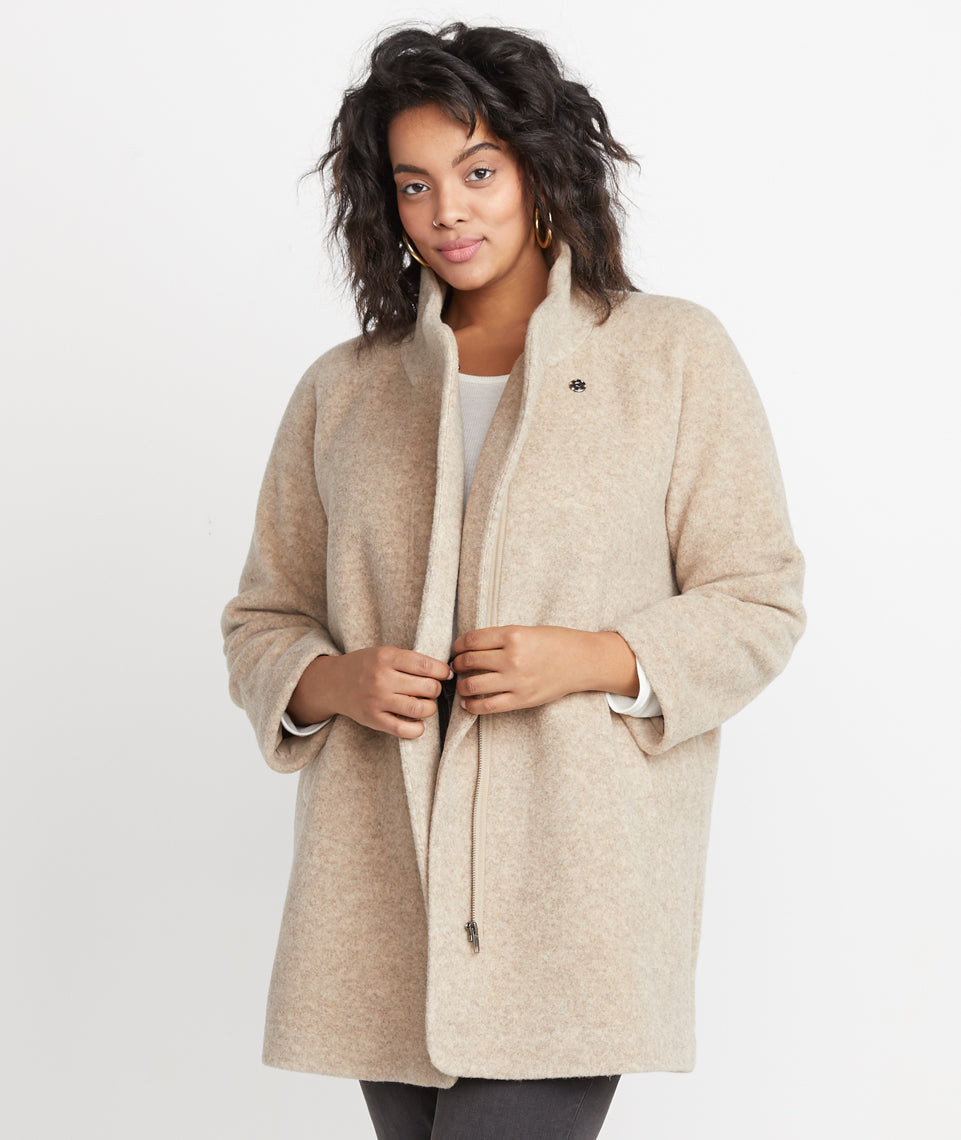 Stephanie Cocoon Coat Sand