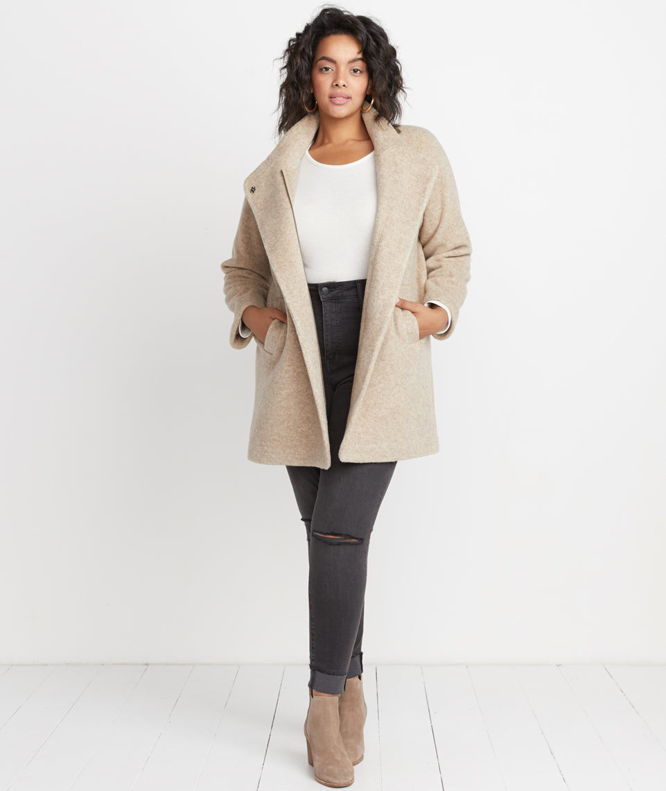 Stephanie Cocoon Coat Sand