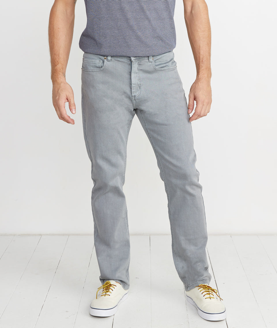 Straight 5 Pocket Pant Medium Grey