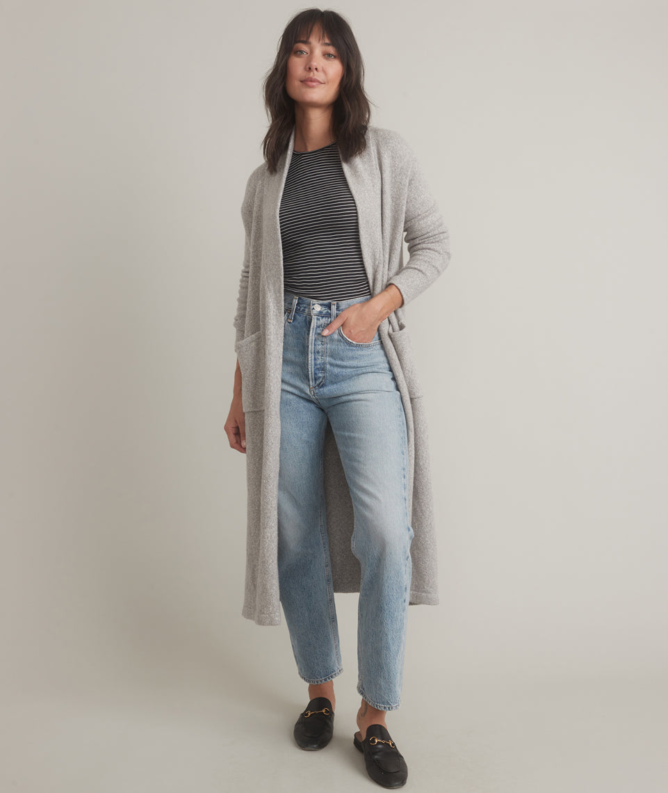 Quinn Duster Cardigan Frost Grey