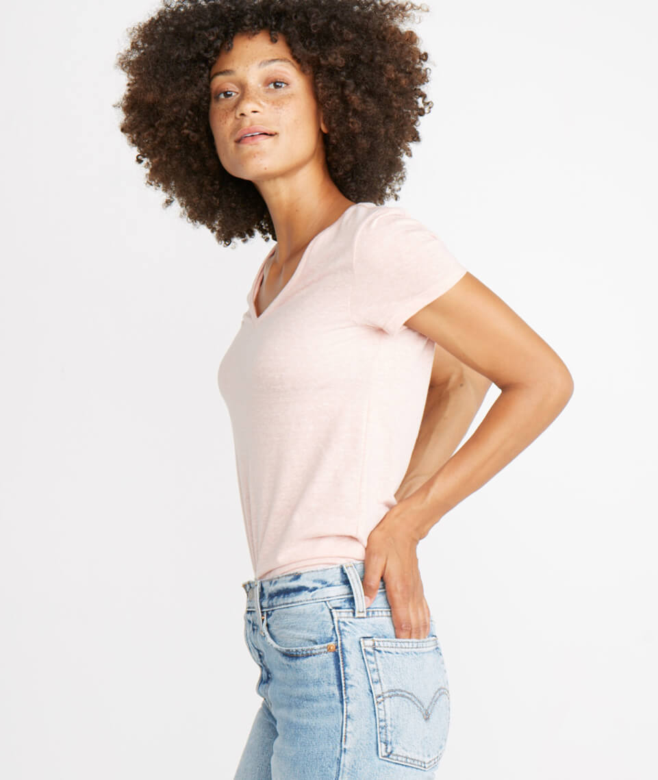 V-Neck Vintage Peach