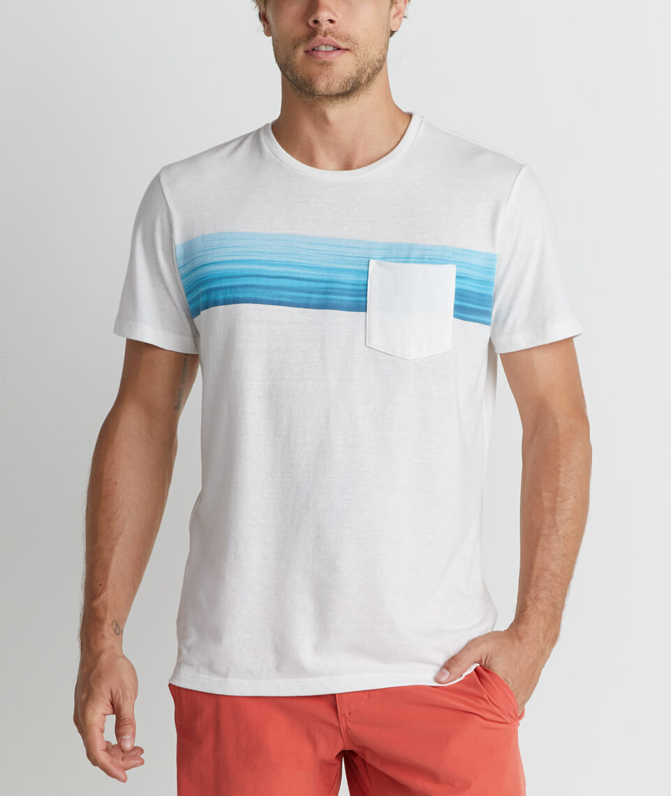 Wave Stripe Pocket Tee