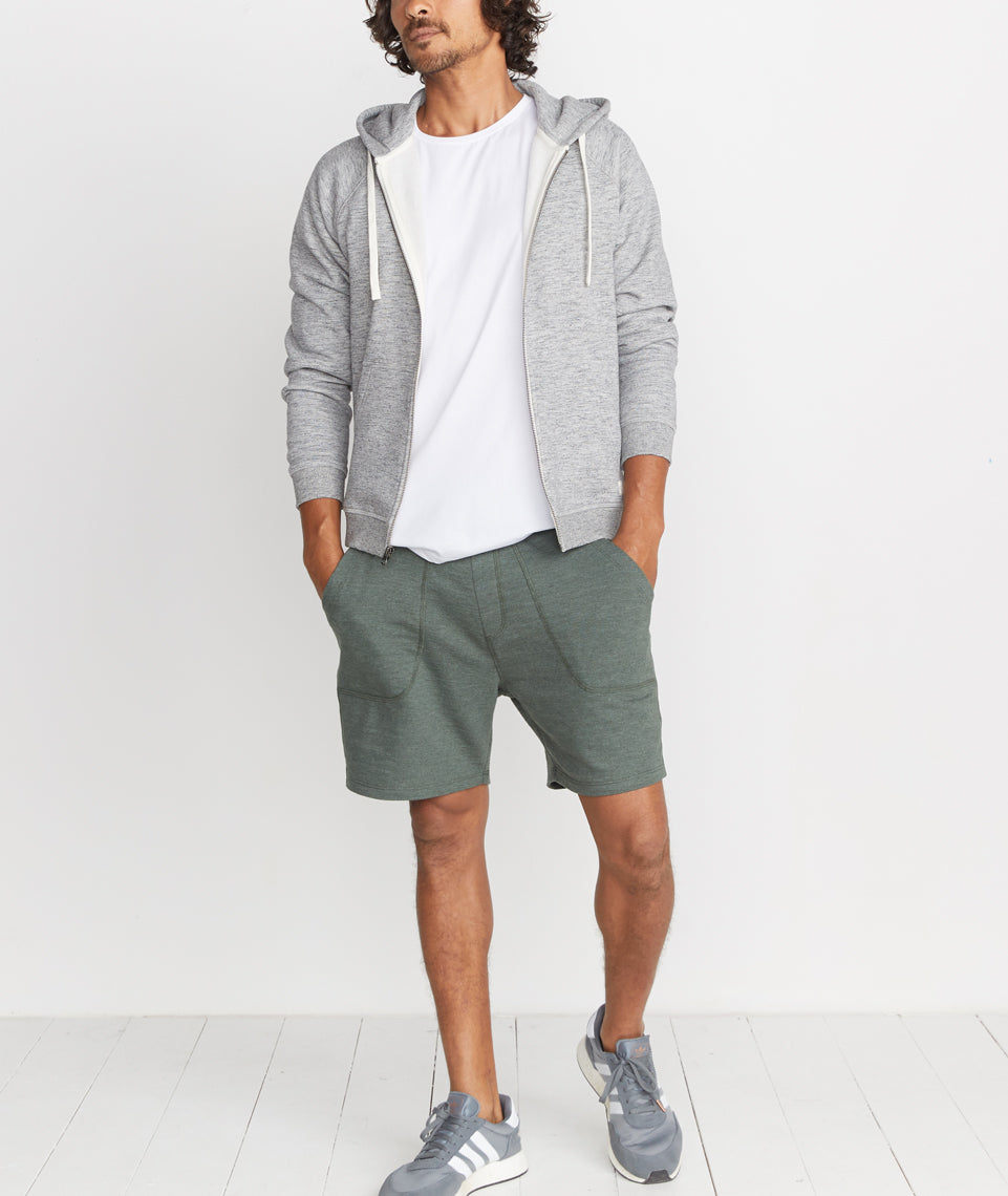 Sherpa Zip Hoodie Heather Grey