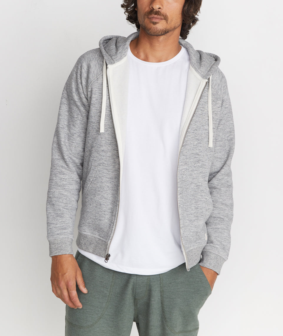 Sherpa Zip Hoodie Heather Grey