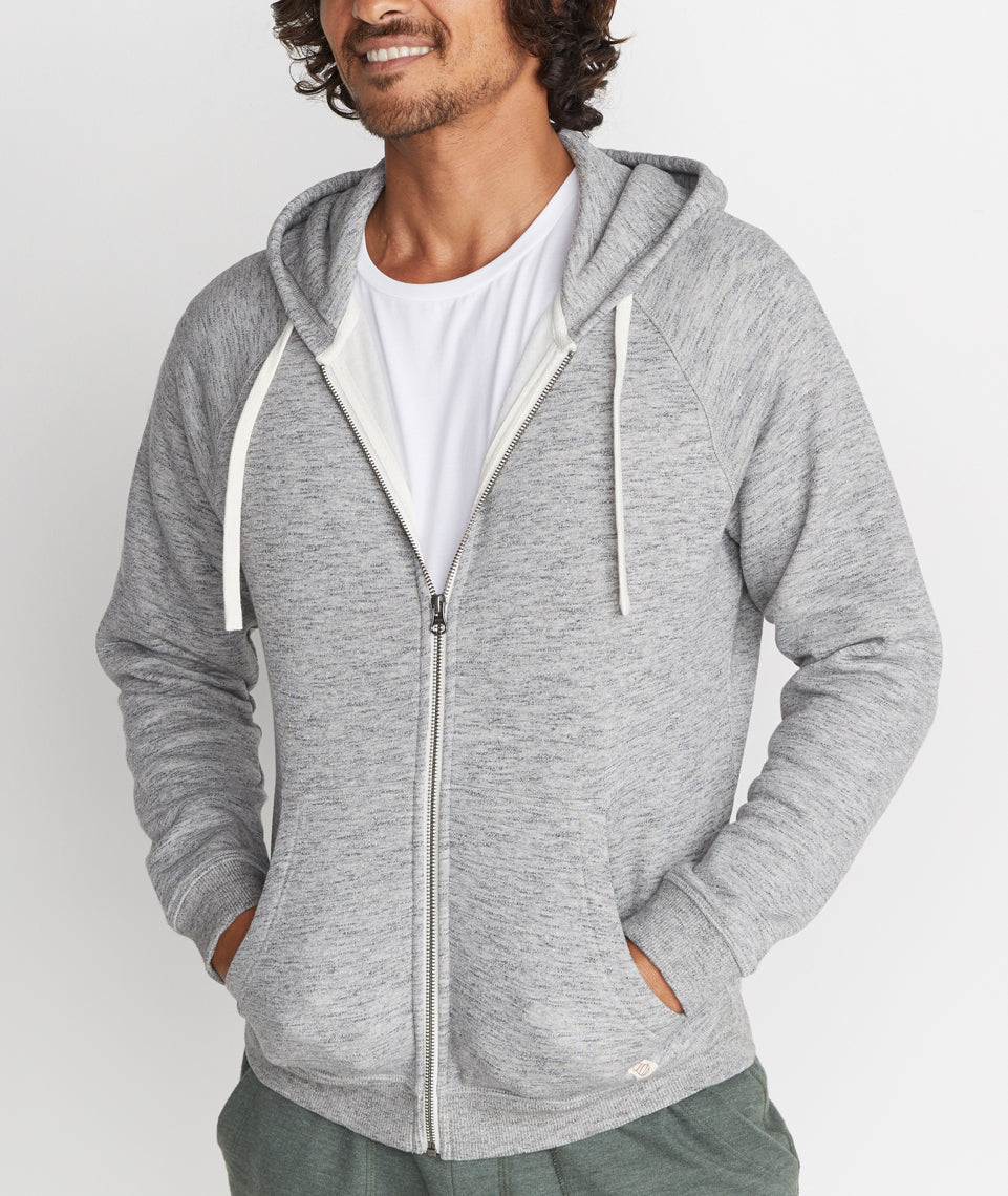 Sherpa Zip Hoodie Heather Grey